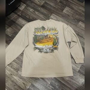 Rugged Earth Outfitters Redfish Men's Beige Long Sleeve Shirt